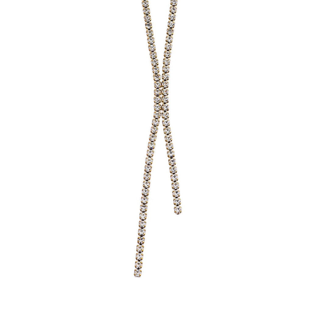 Diana Pavé Zirconia String Chain Necklace