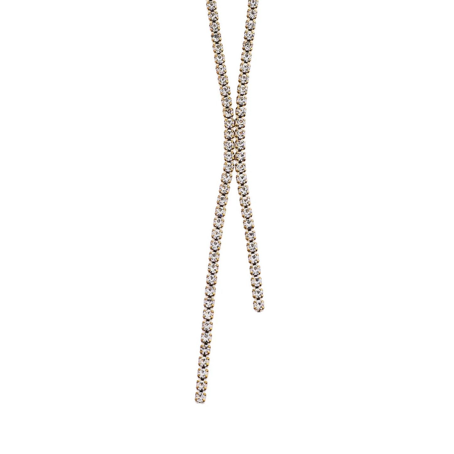 Diana Pavé Zirconia String Chain Necklace