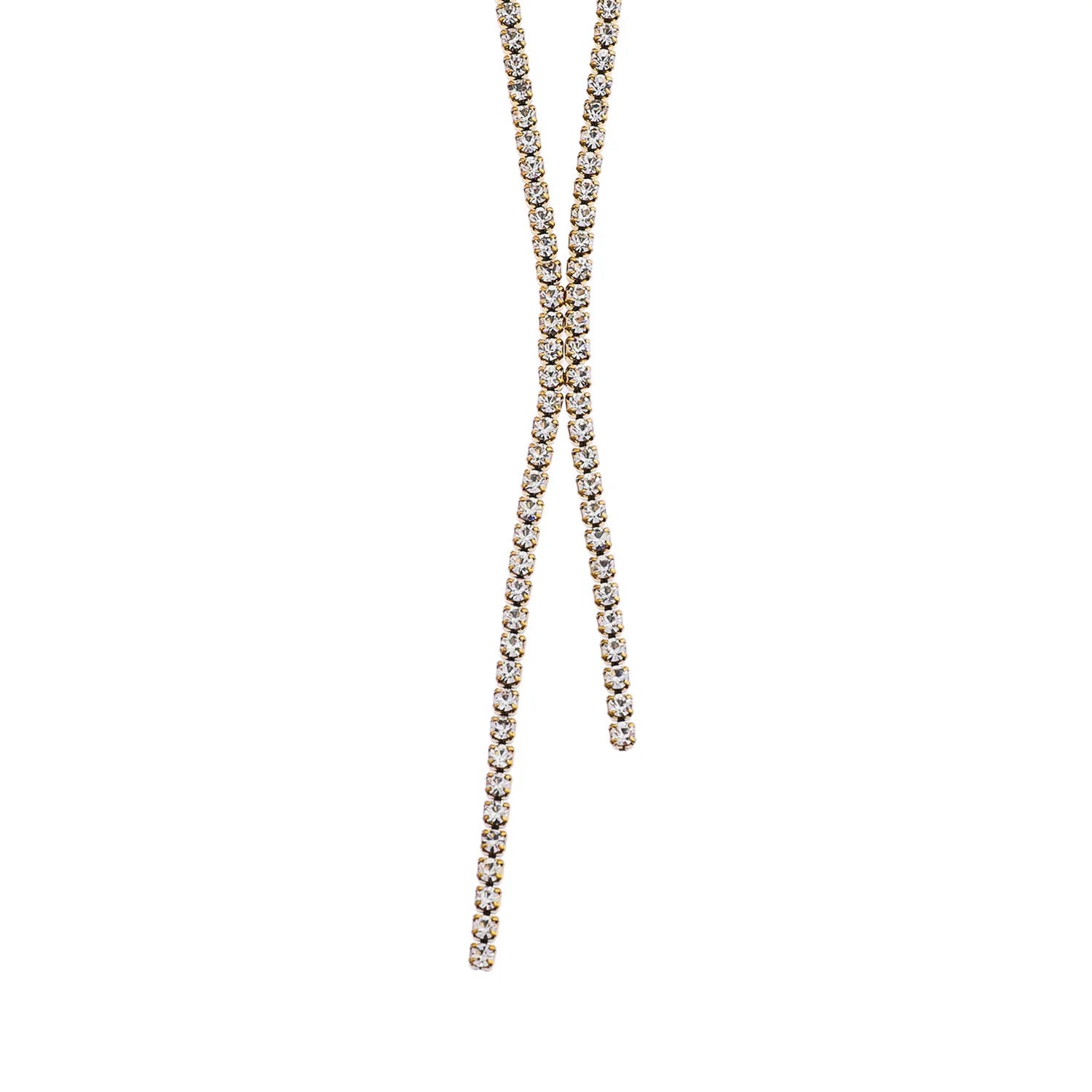 Diana Pavé Zirconia String Chain Necklace