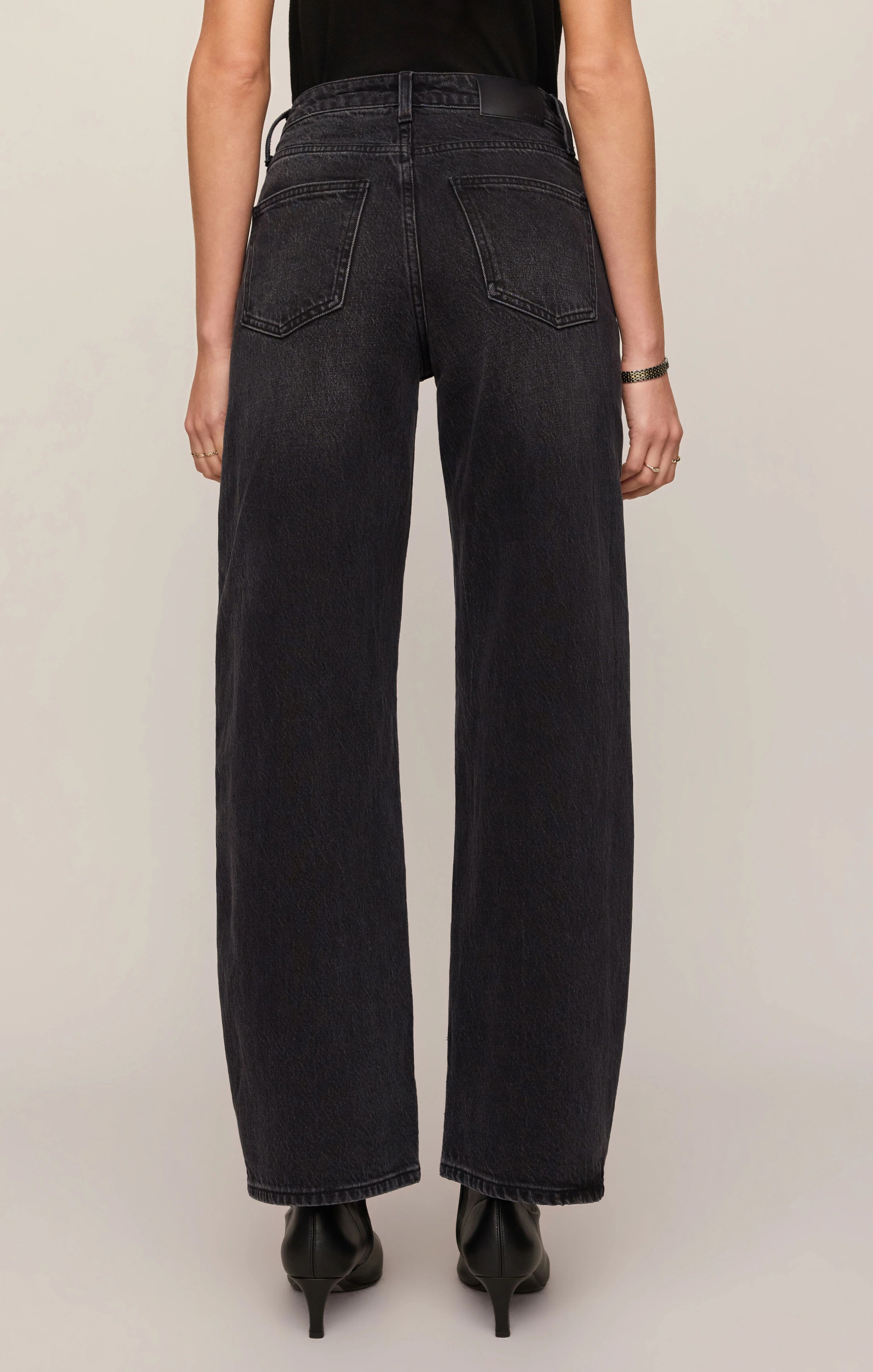 The Show Off High-Rise Bowed Denim