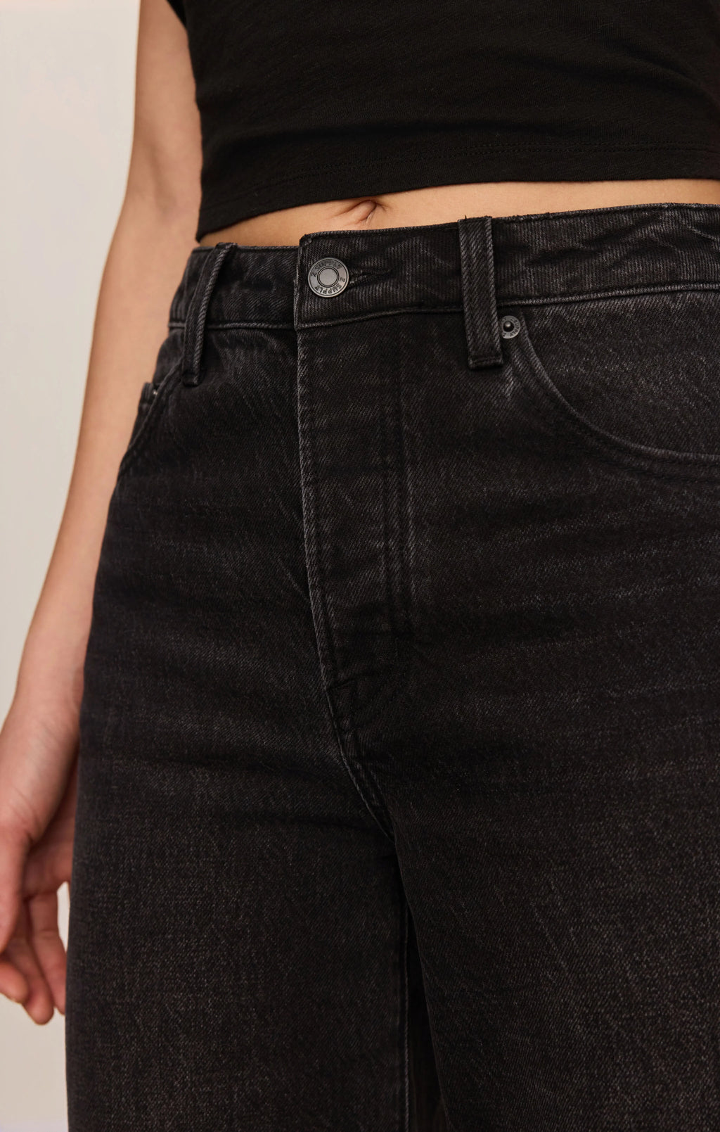 The Show Off High-Rise Bowed Denim