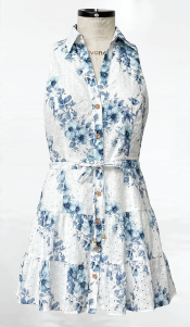 Sleeveless Floral Print Mini Dress