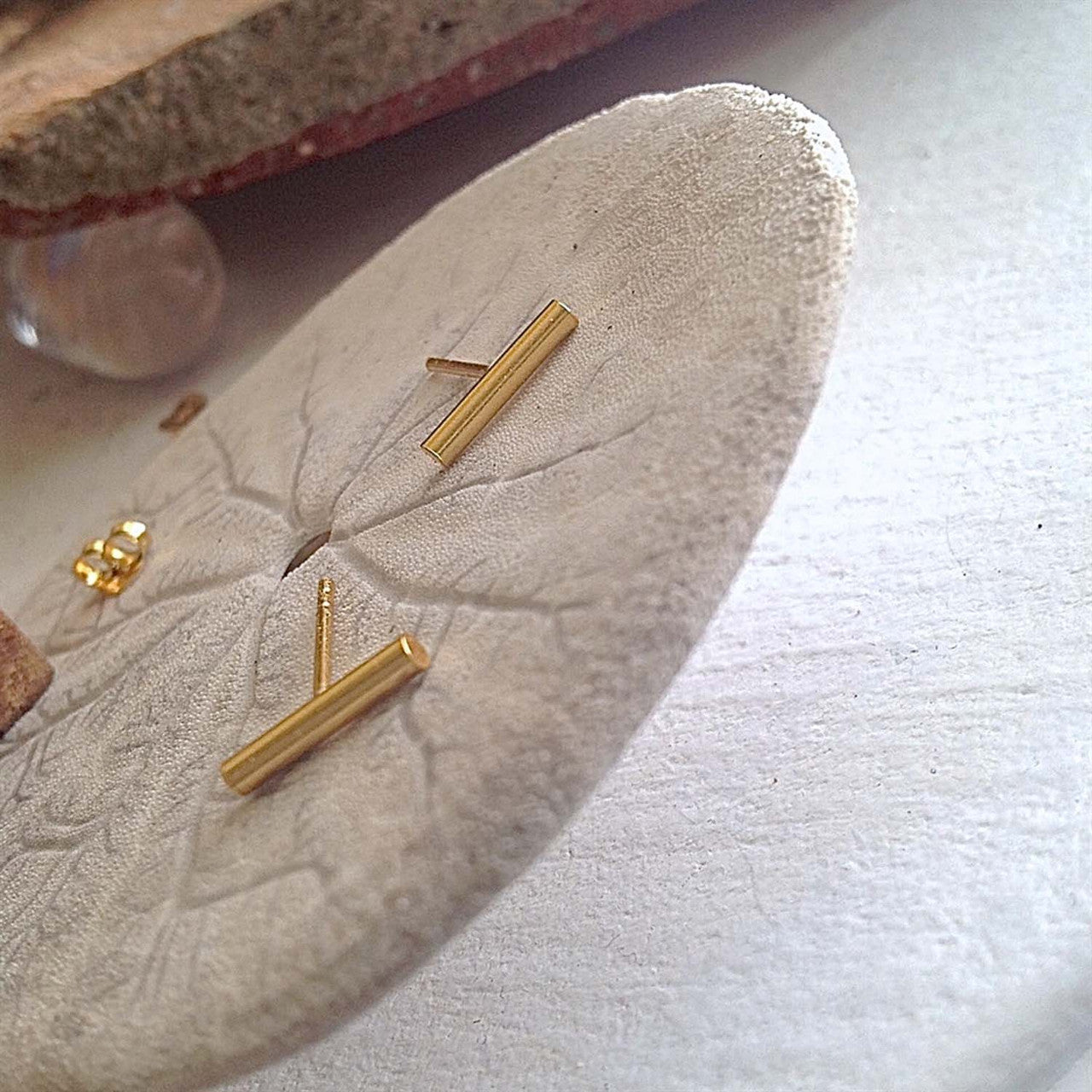 Radius Minimalist Bar Stud Earrings