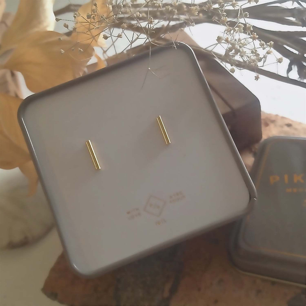 Radius Minimalist Bar Stud Earrings