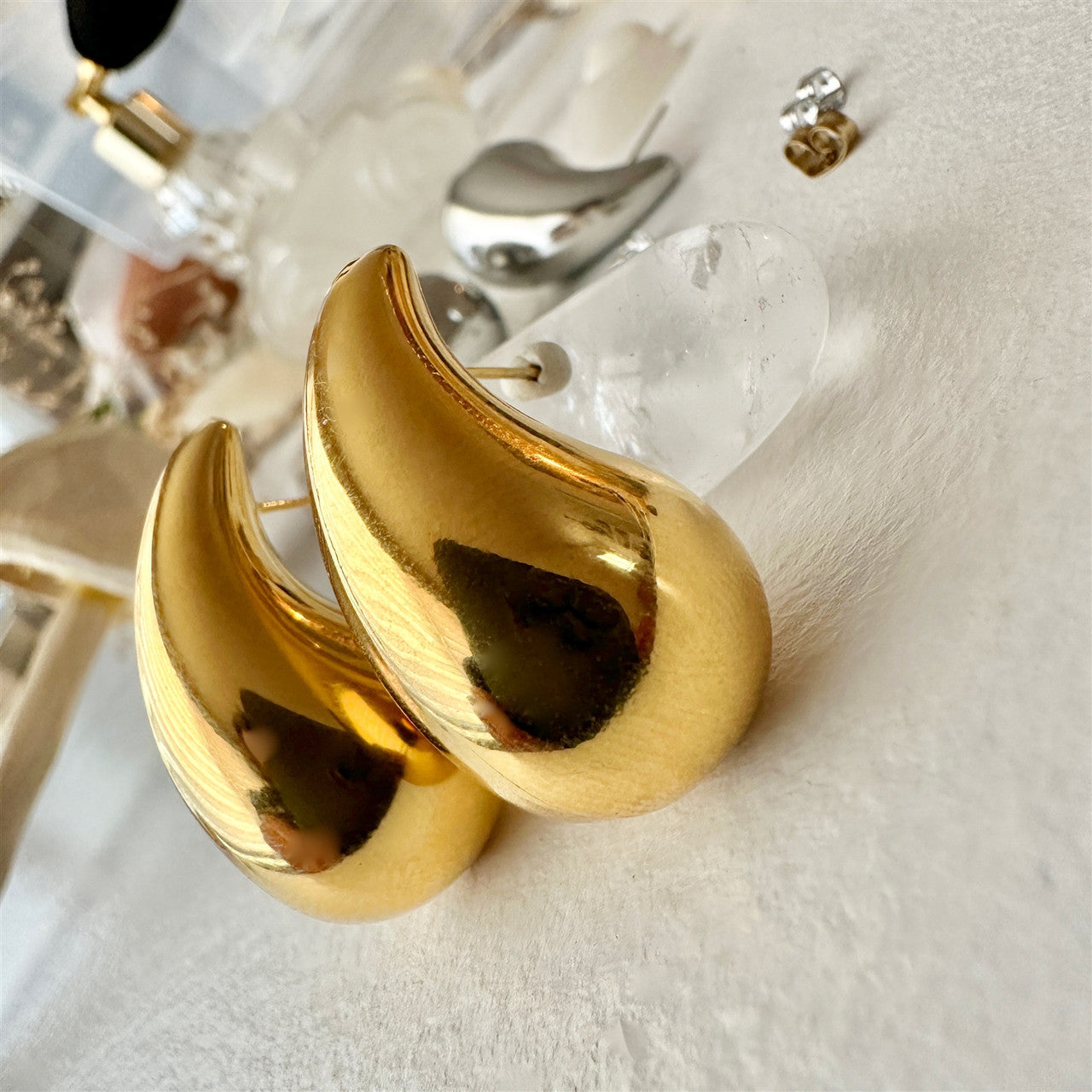 Kisa Oversized Teardrop Earrings