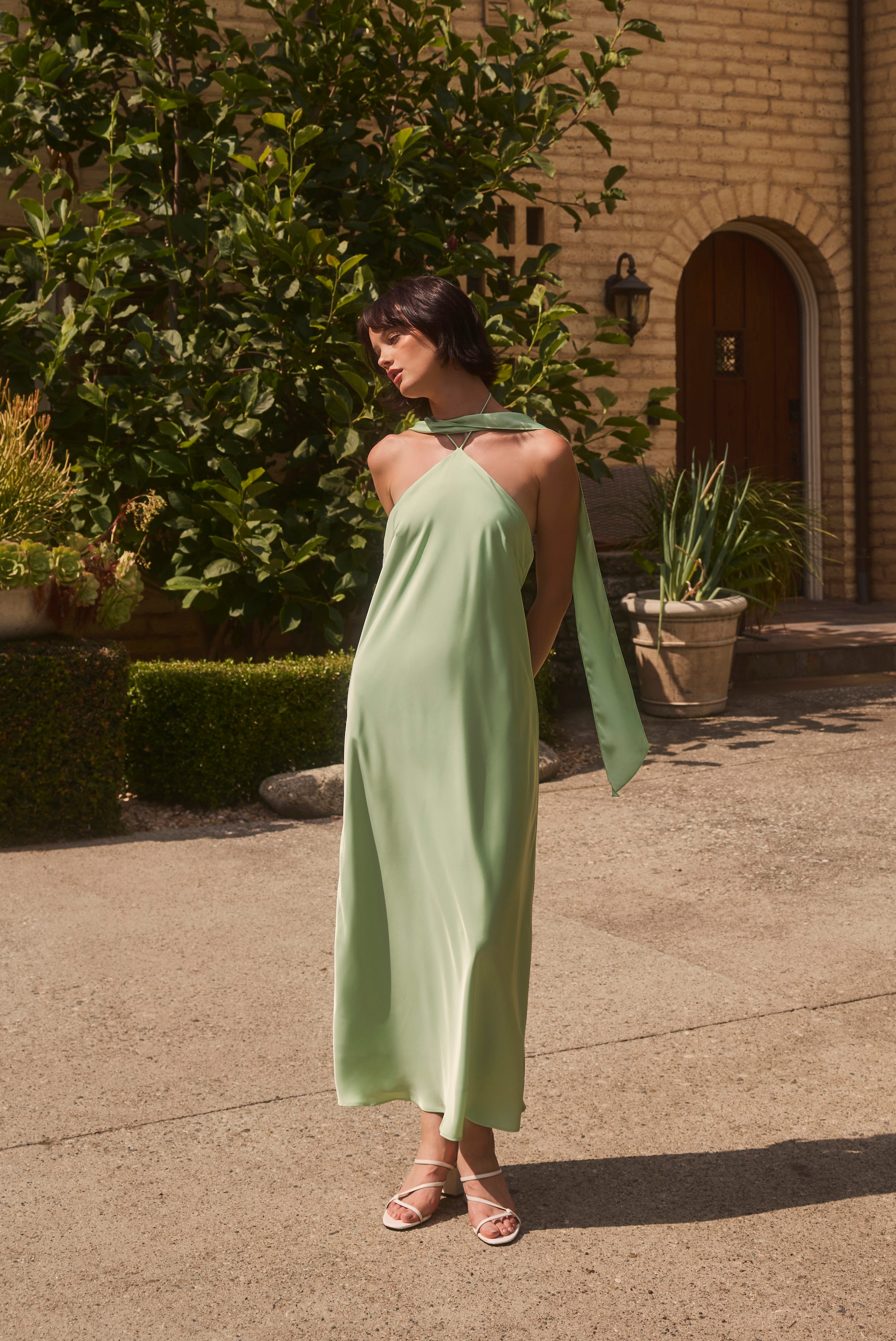 Devon Halter Scarf Dress