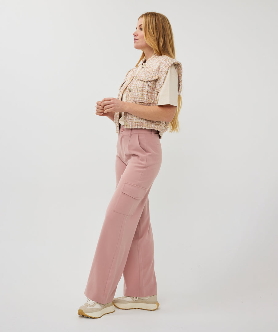 Tweed Button-Up Vest