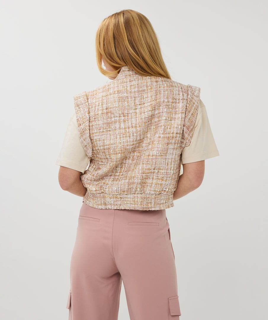 Tweed Button-Up Vest