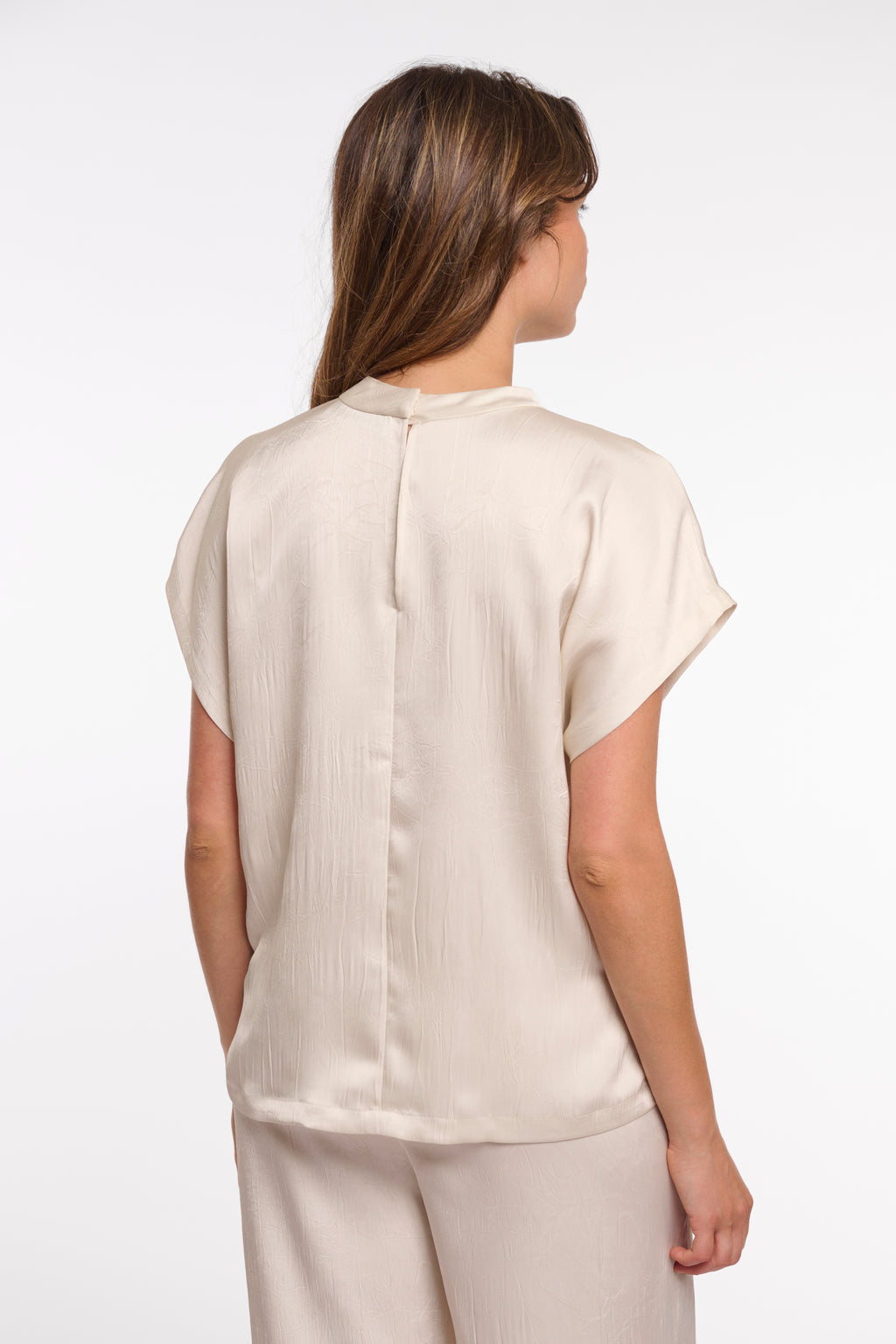 Esai Short Sleeve High Neck Top