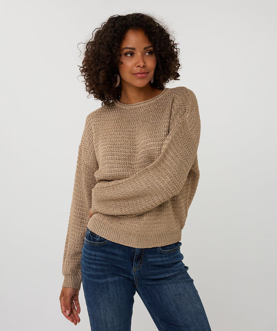 Oversized Lurex Shimmer Sweater