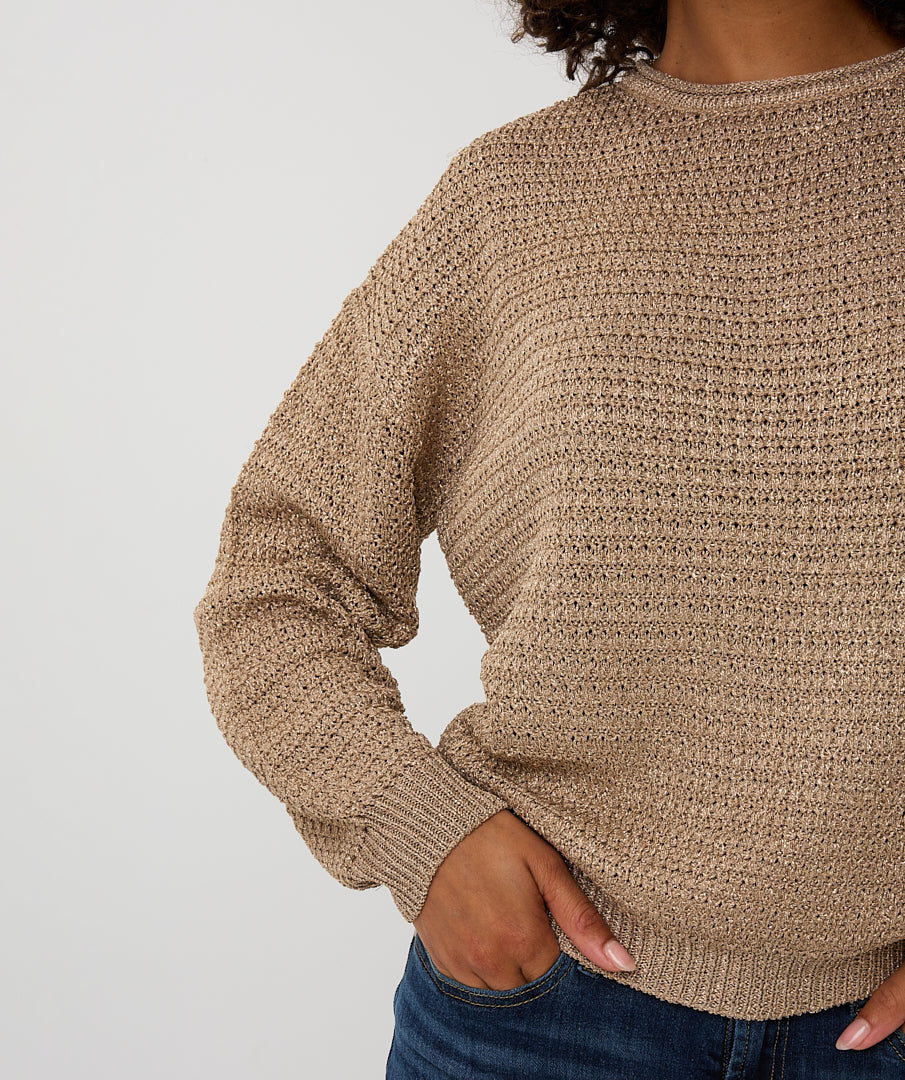 Oversized Lurex Shimmer Sweater