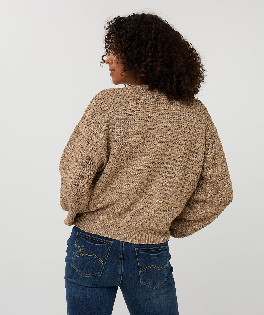 Oversized Lurex Shimmer Sweater