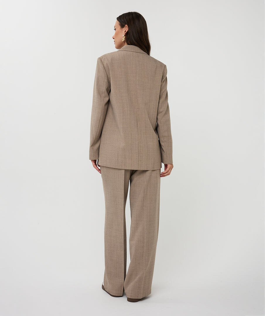 Mélange Double-Breasted Blazer