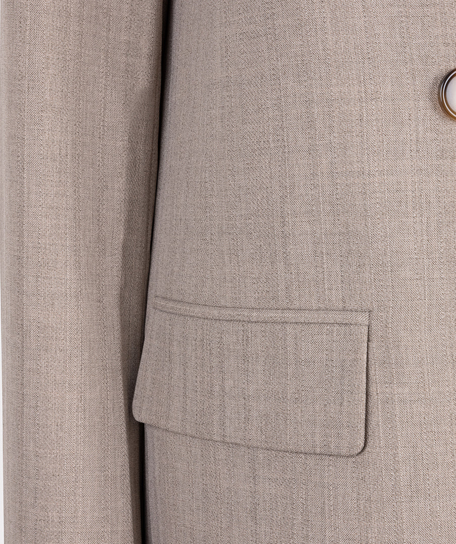 Mélange Double-Breasted Blazer