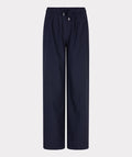 Drawstring Elastic Waist Pinstripe Trousers