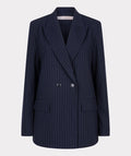 Pinstripe Double-Breasted Blazer