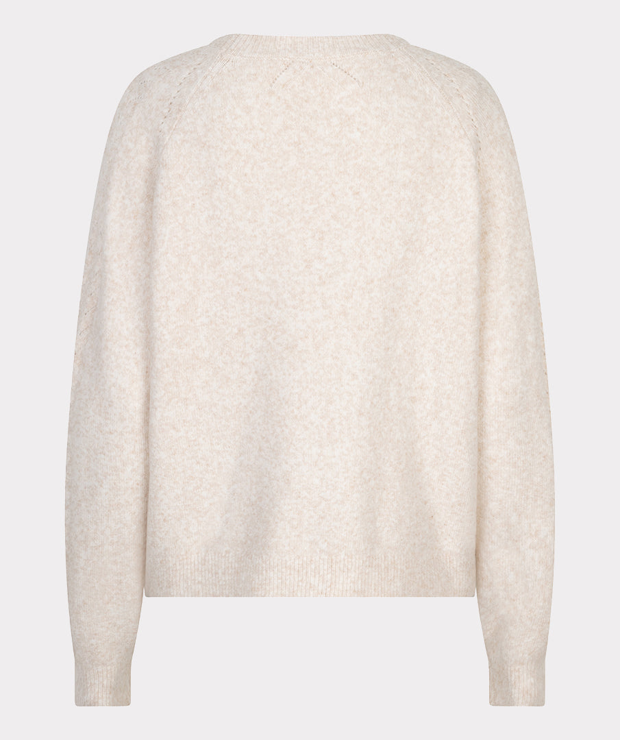Ajour Raglan Sleeve Sweater