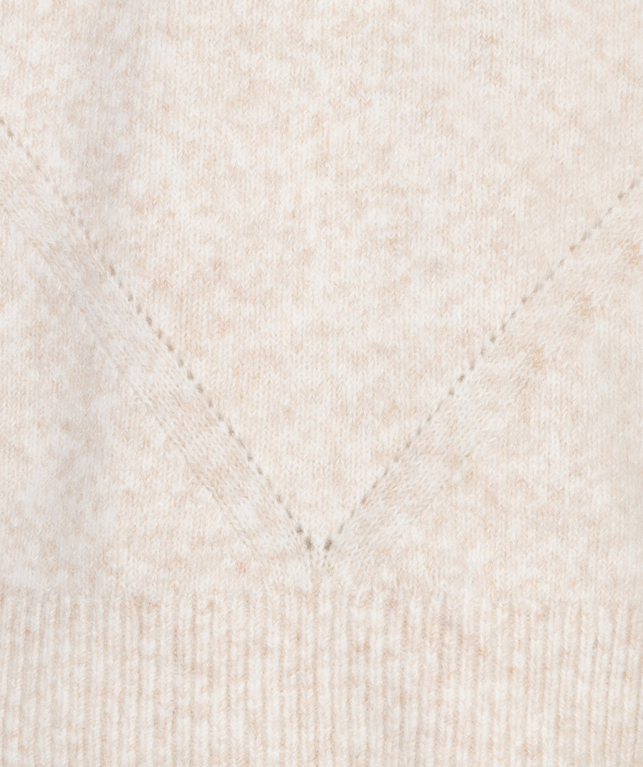 Ajour Raglan Sleeve Sweater