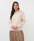 Ajour Raglan Sleeve Sweater