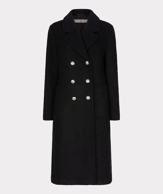 Bouclé Double-Breasted Coat