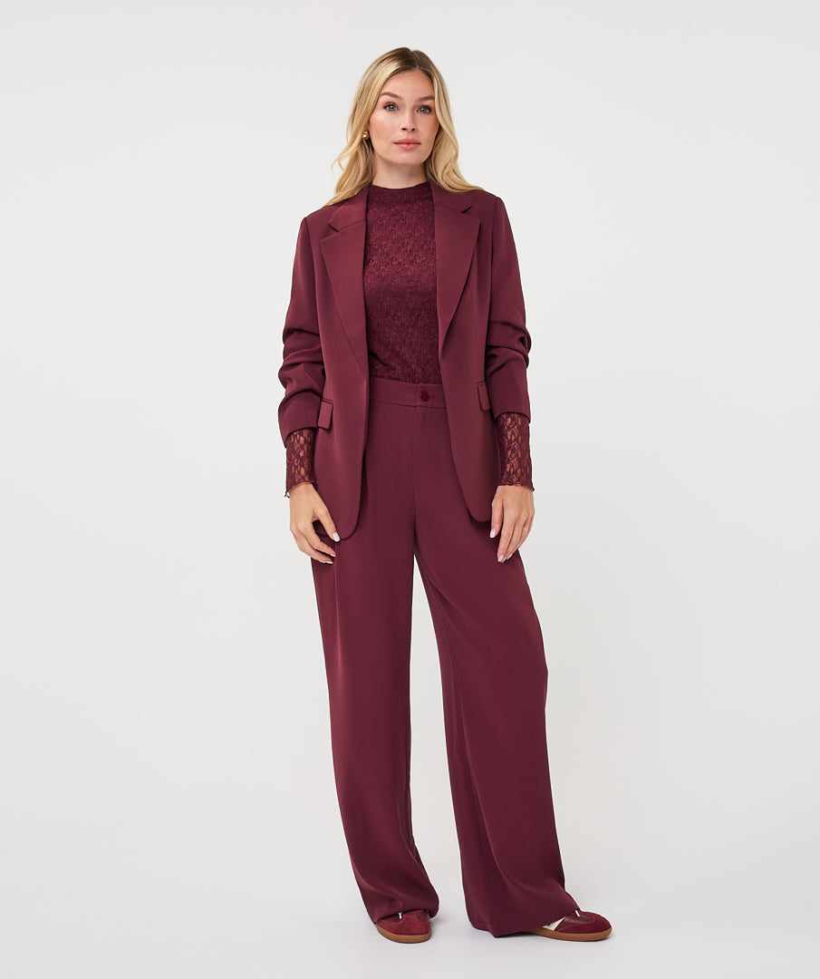 Pleated Wide Leg Trouser