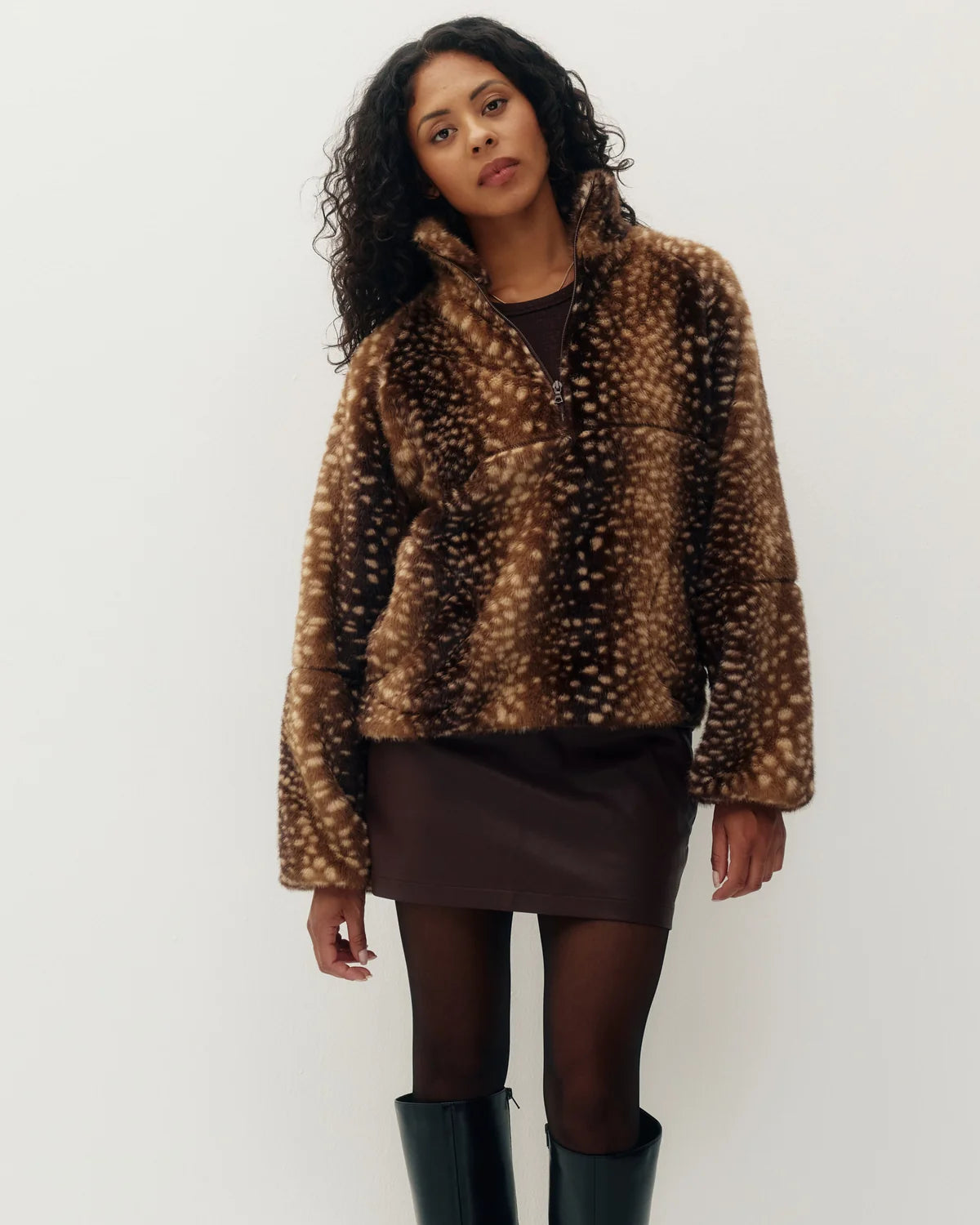 Tachette Faux-Fur Zip Up