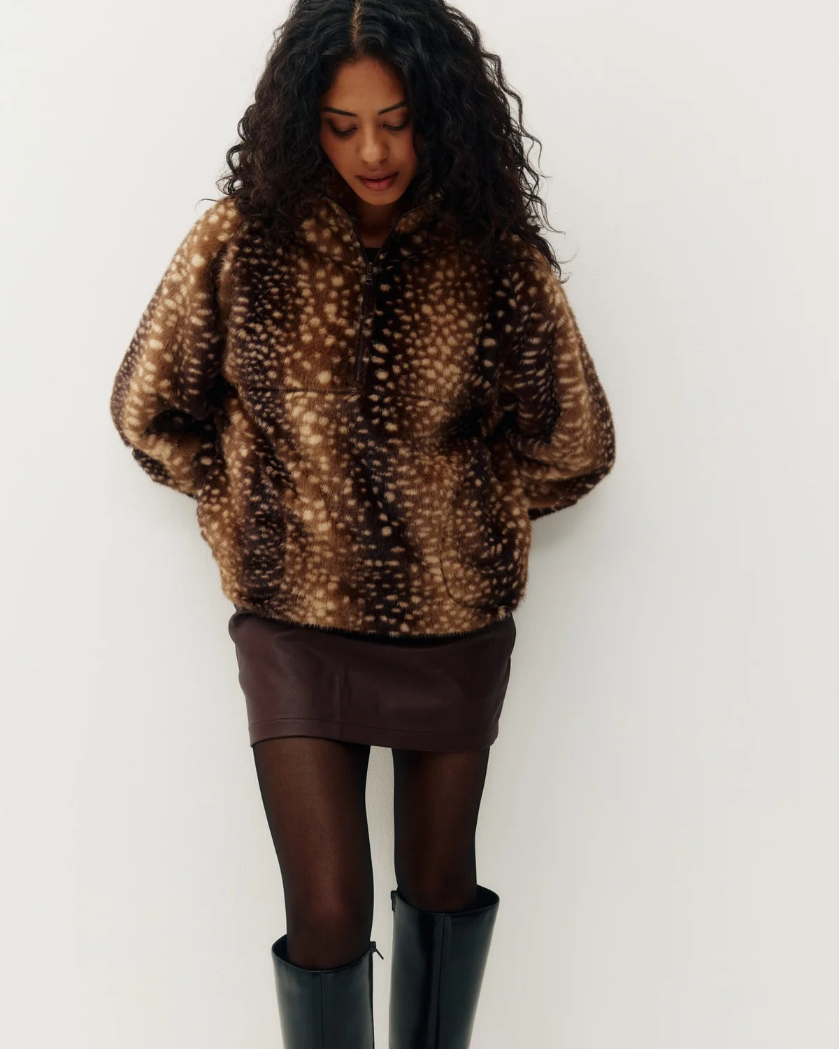 Tachette Faux-Fur Zip Up