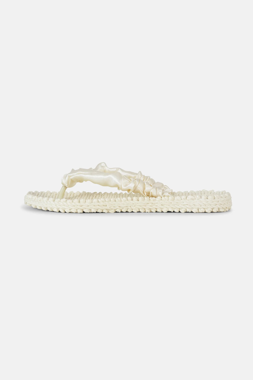 Cheerful Satin Strap Flip Flops