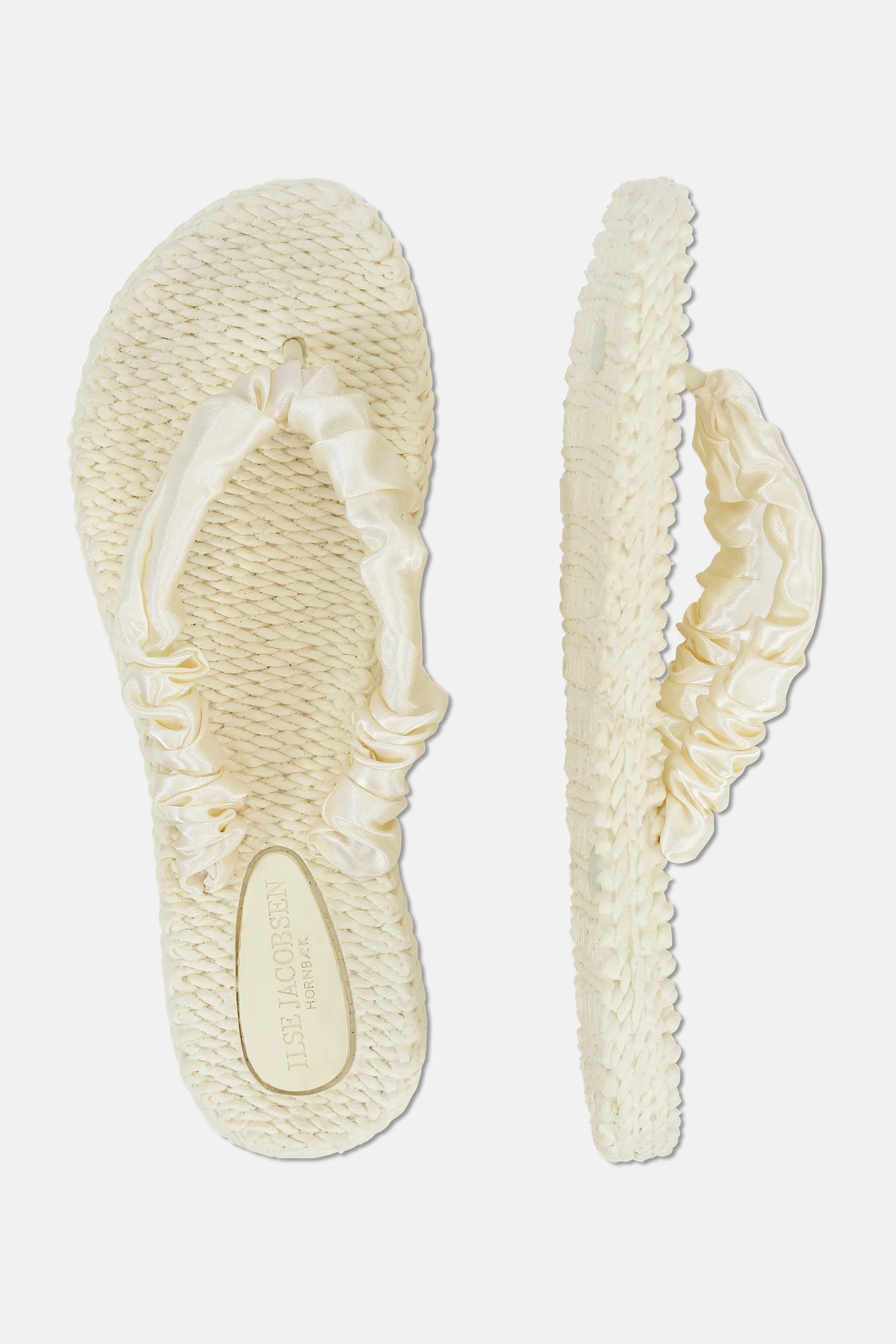 Cheerful Satin Strap Flip Flops