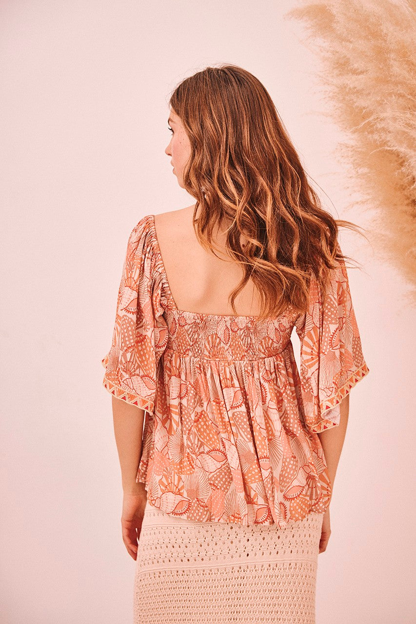 Empire Waist Floral Print Blouse