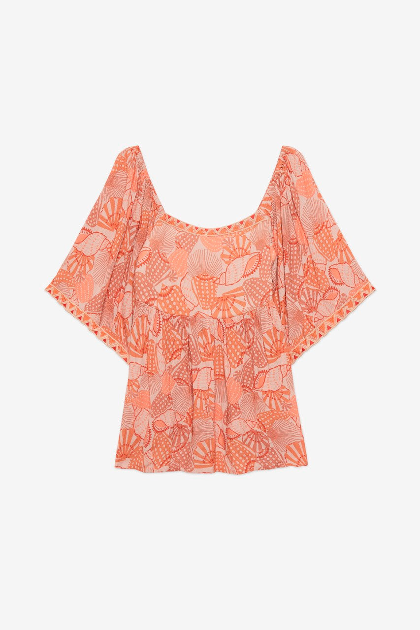 Empire Waist Floral Print Blouse