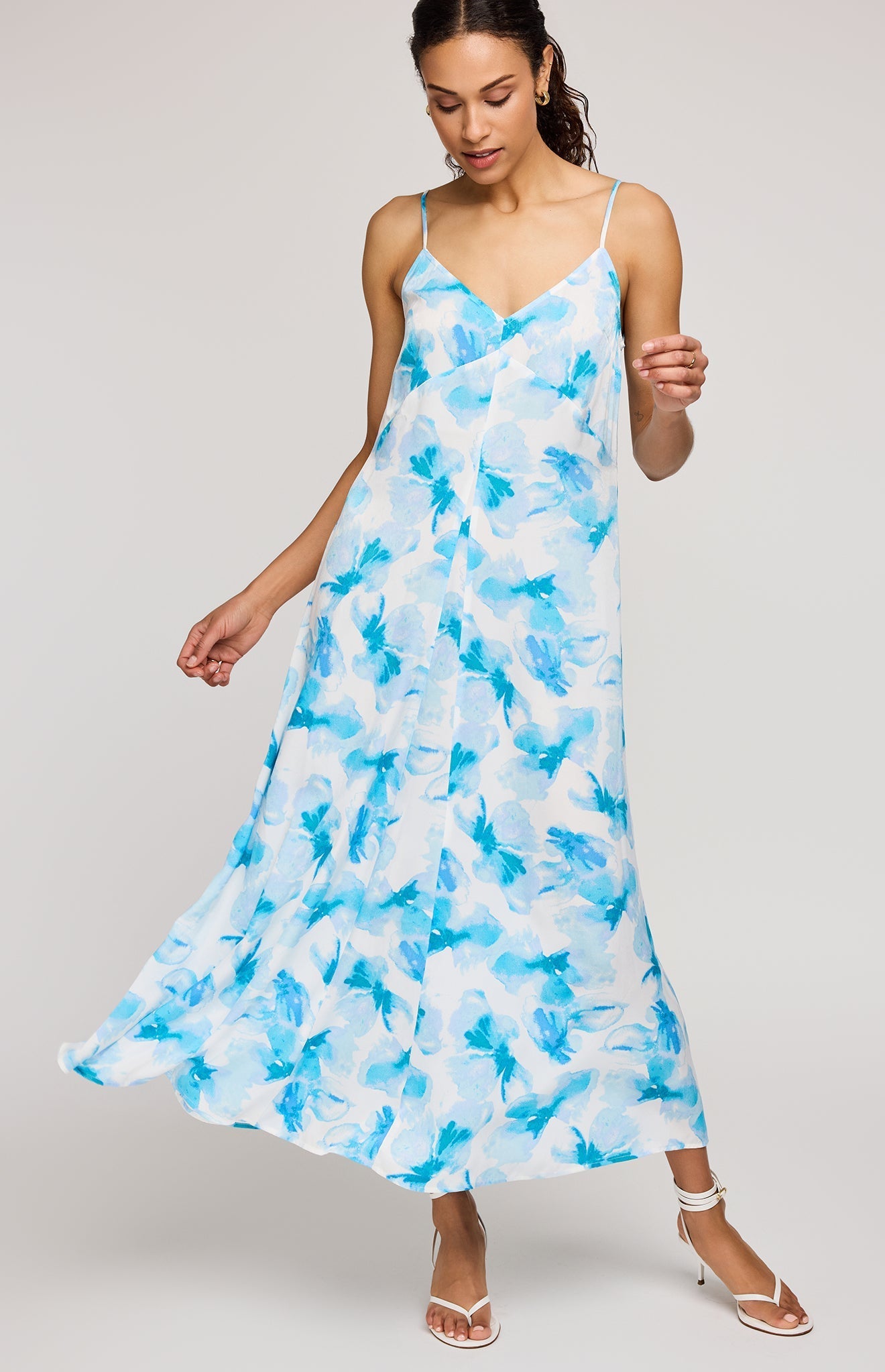 Cynthia Satin Midi Dress