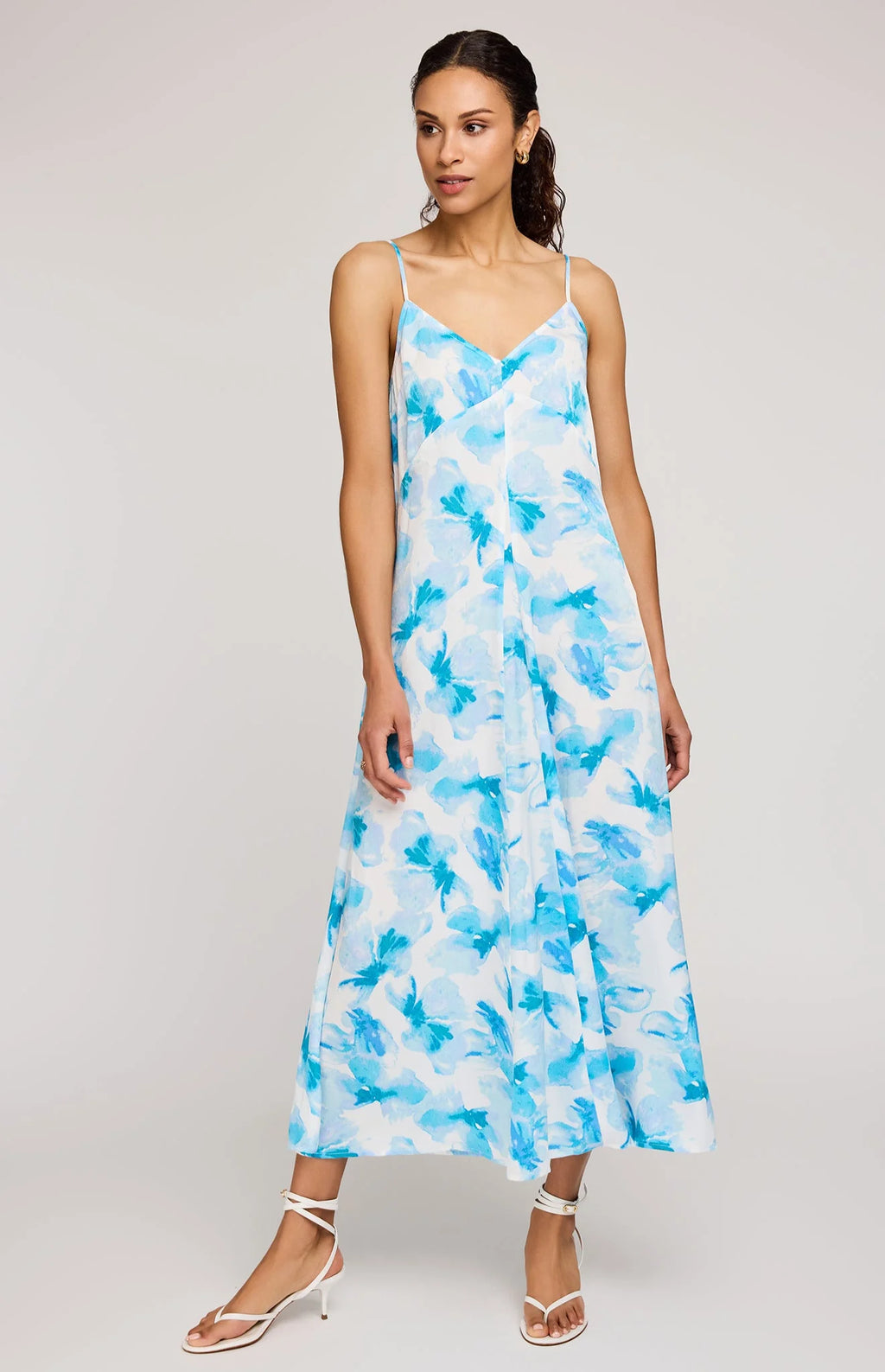 Cynthia Satin Midi Dress