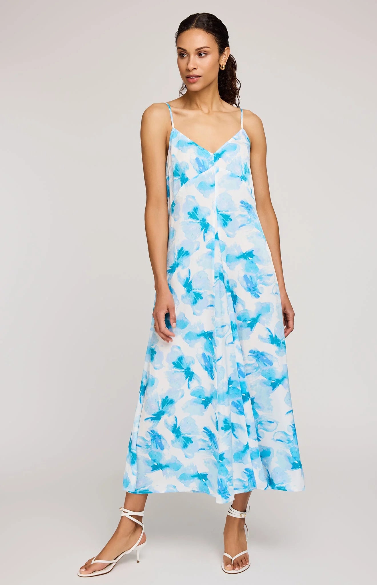 Cynthia Satin Midi Dress