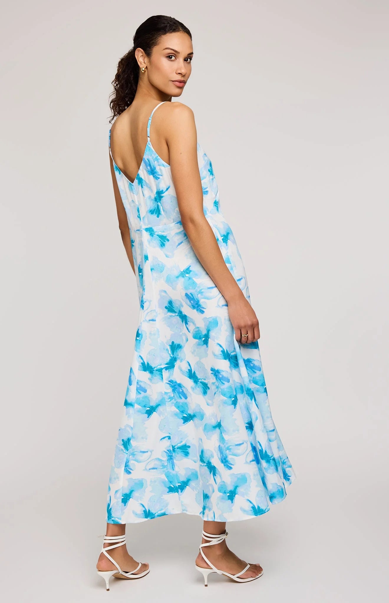 Cynthia Satin Midi Dress