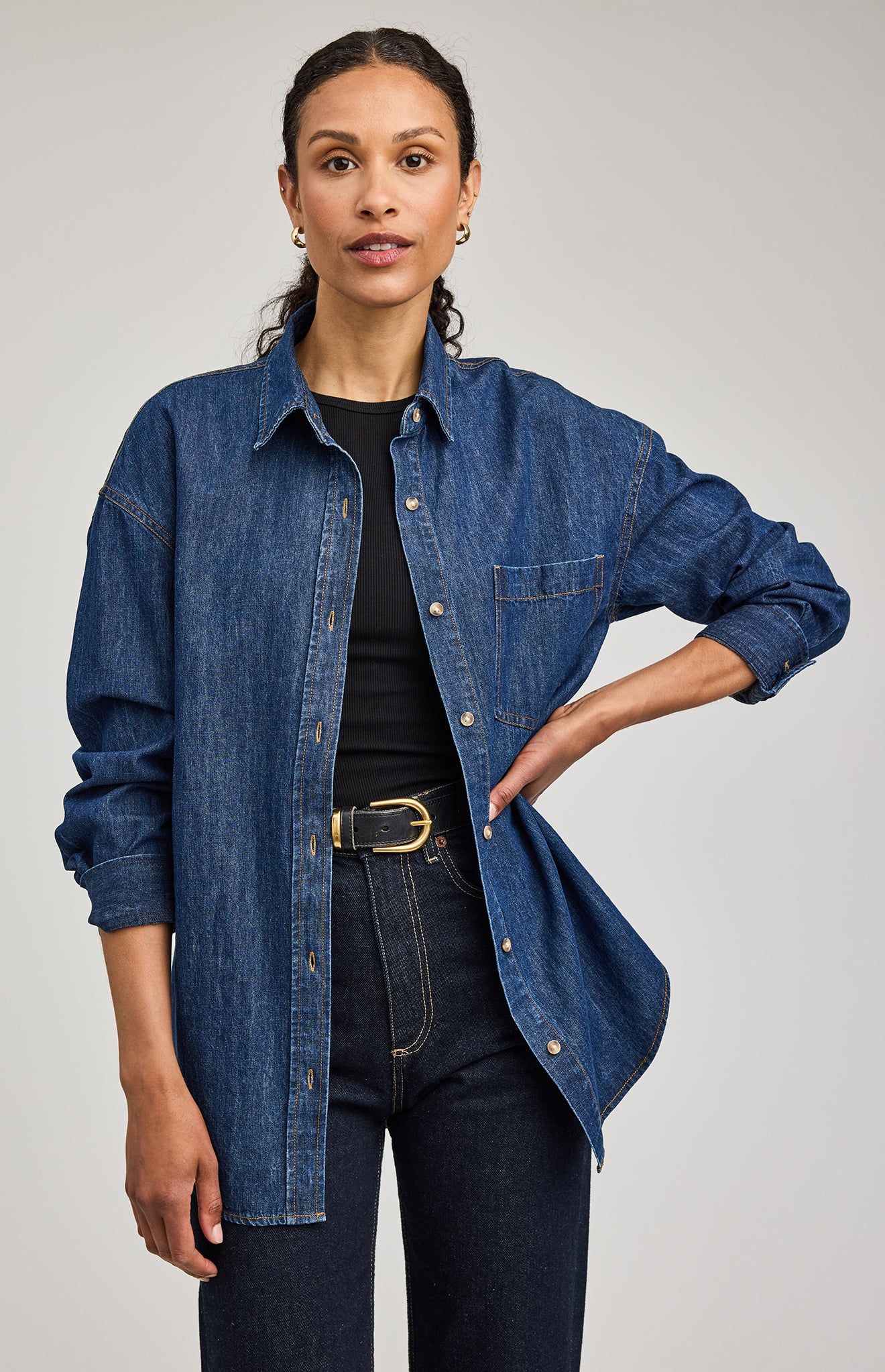 Whitney Denim Button Down Shirt