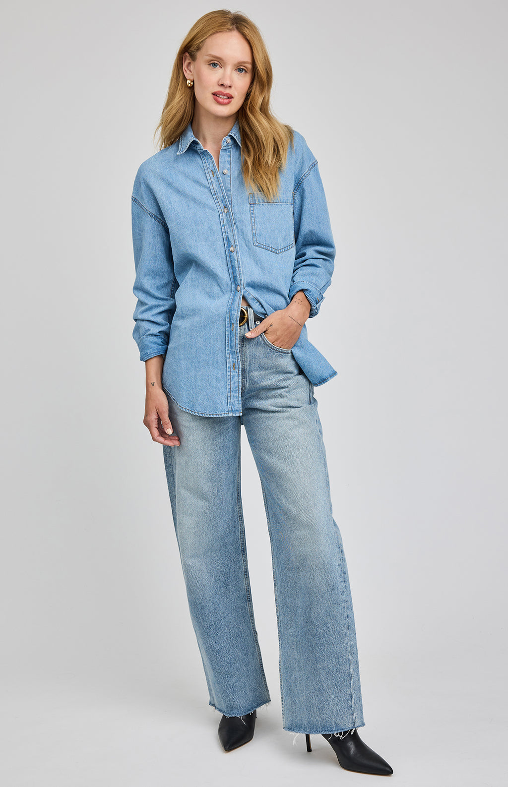 Whitney Denim Button Down Shirt