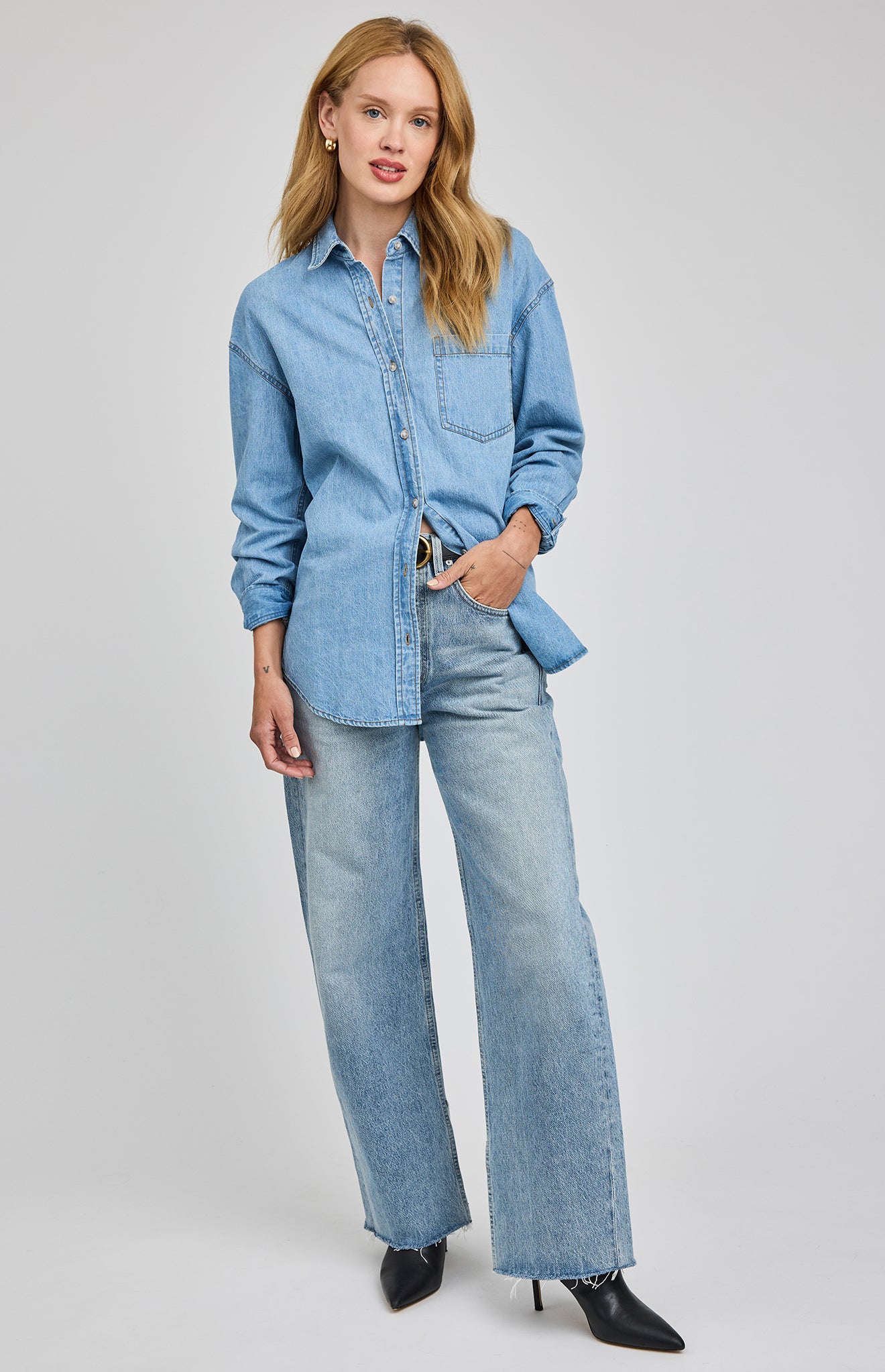 Whitney Denim Button Down Shirt
