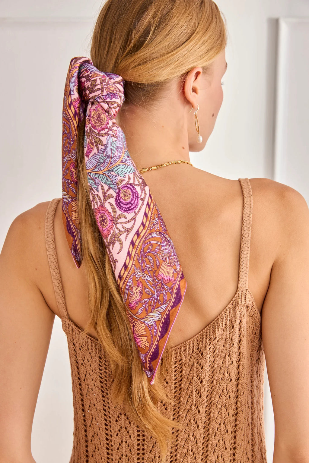 Nura Floral Print Viscose Scarf