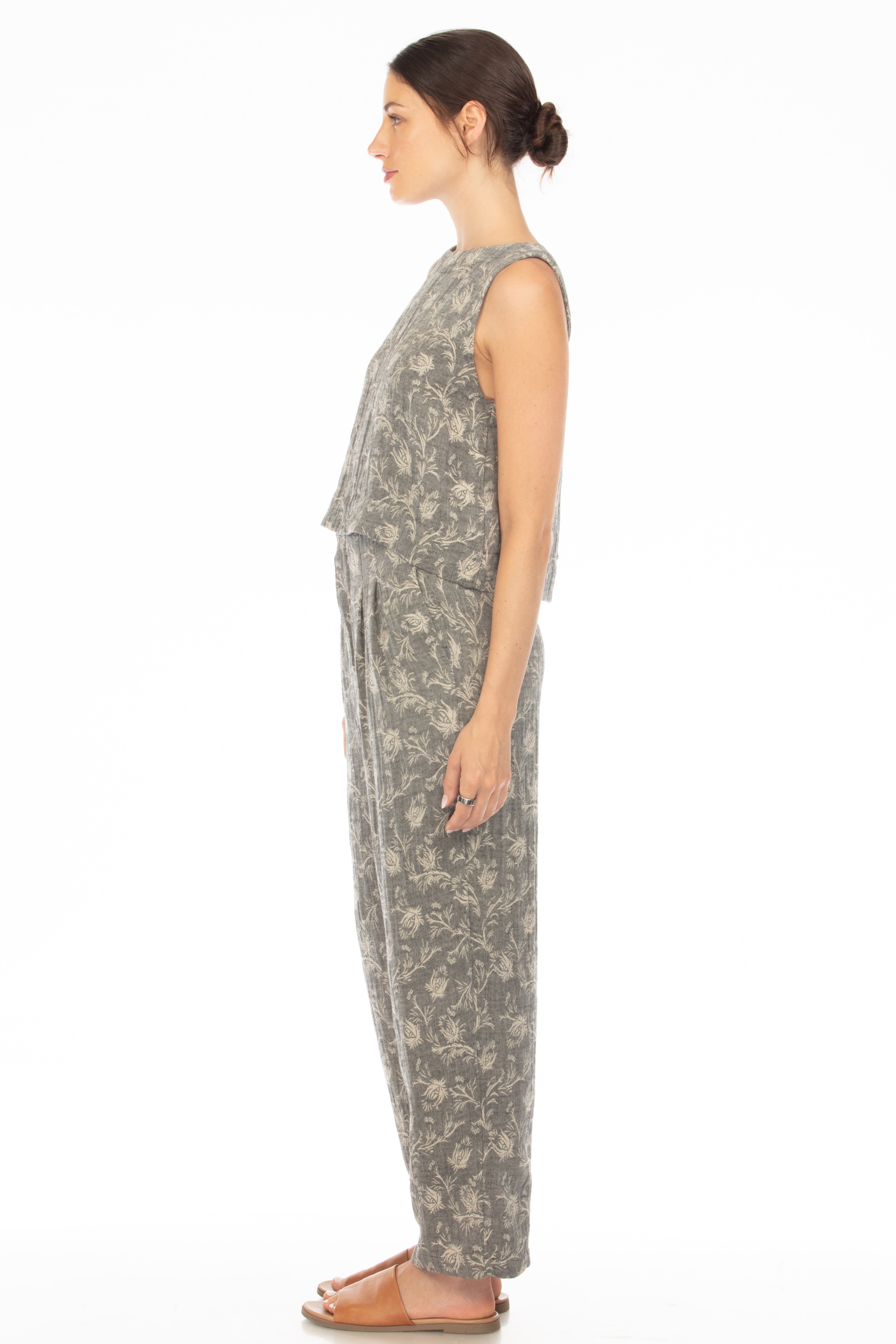 Jacquard Leaf Detail Tank