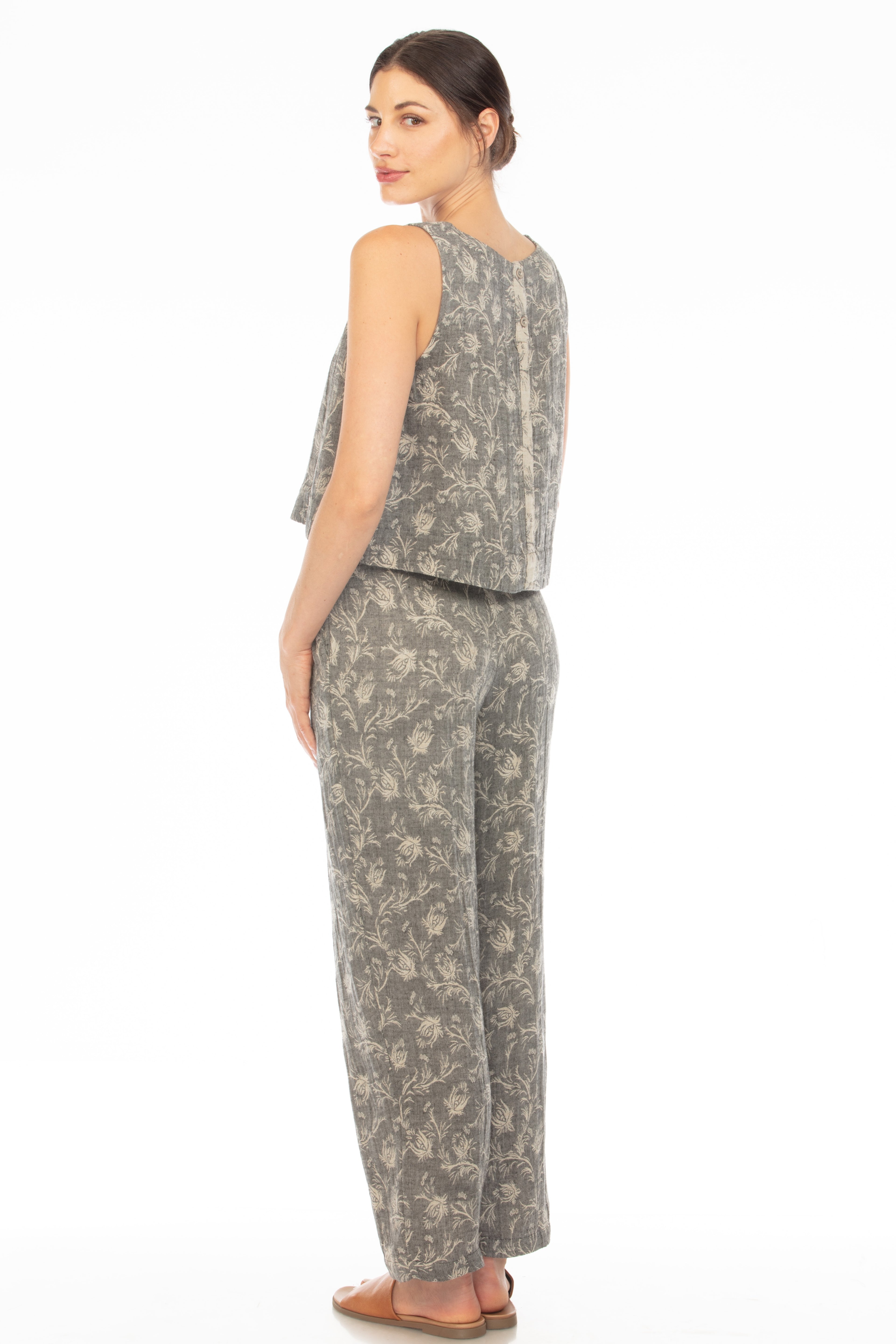 Jacquard Leaf Detail Tank