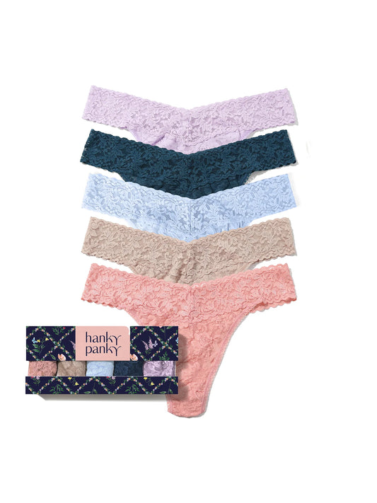 5 Pack Signature Lace Original Rise Thong