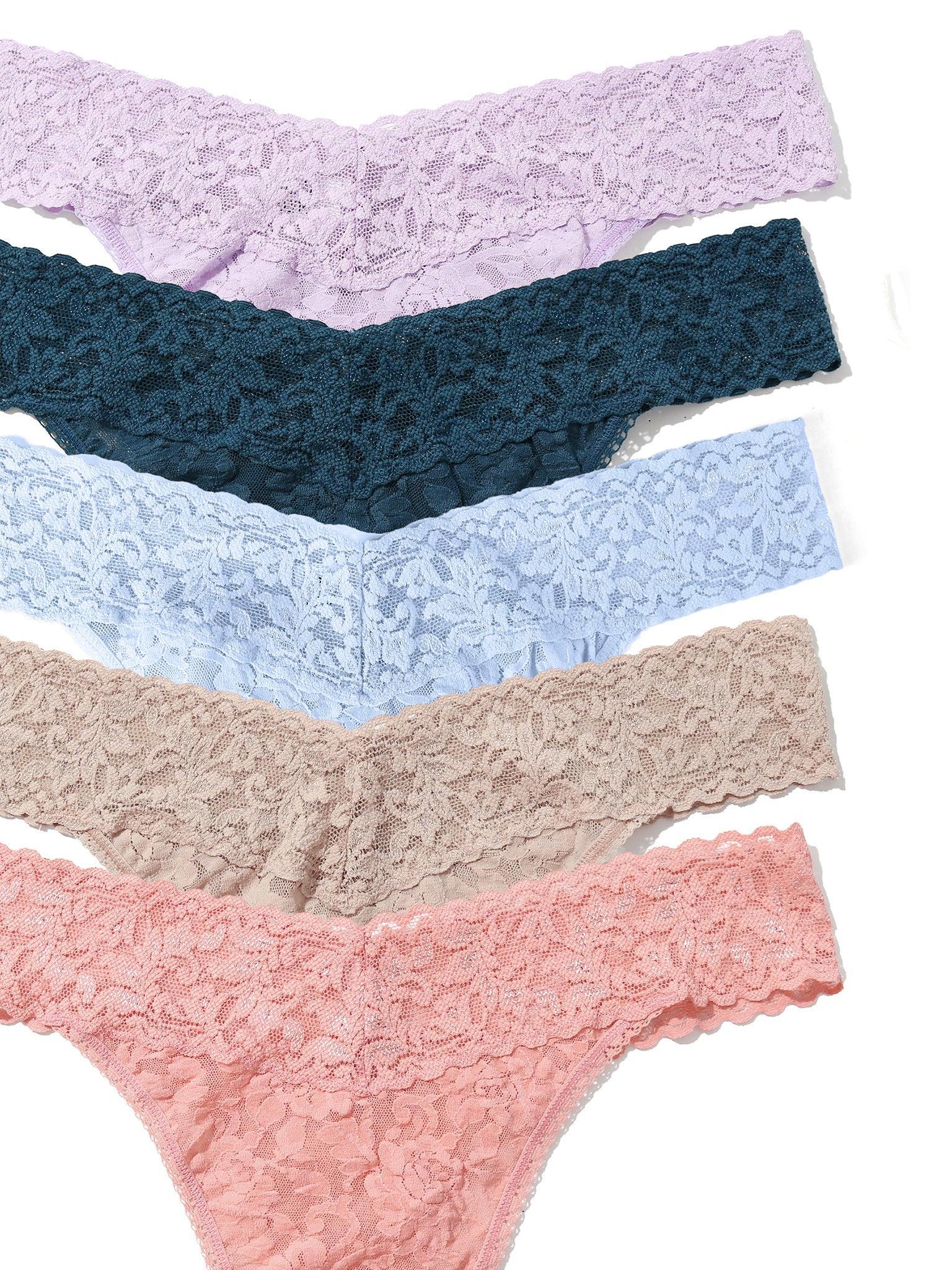 5 Pack Signature Lace Original Rise Thong