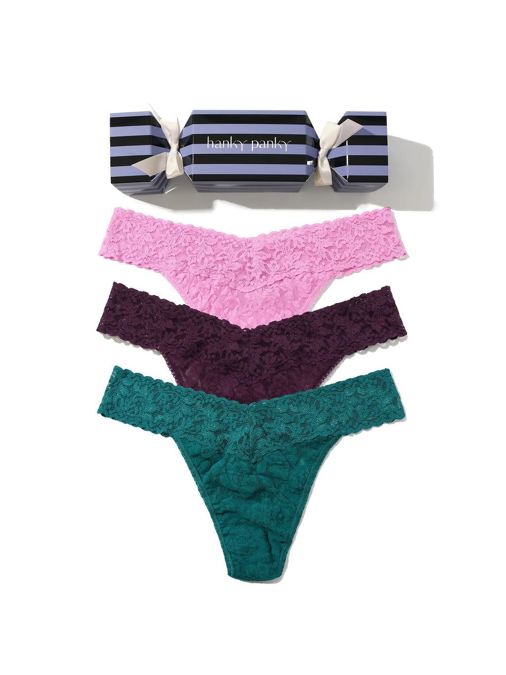 Signature Lace® Original Rise Thong Holiday 3 Pack Cracker