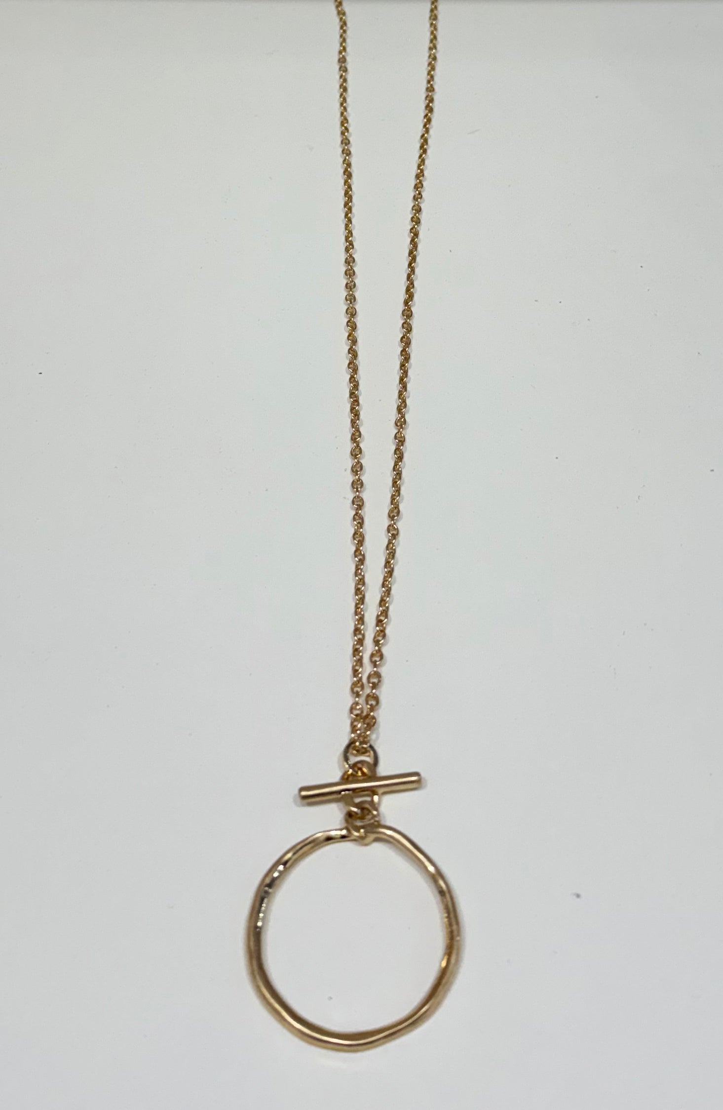 Long Pendant Circle Necklace