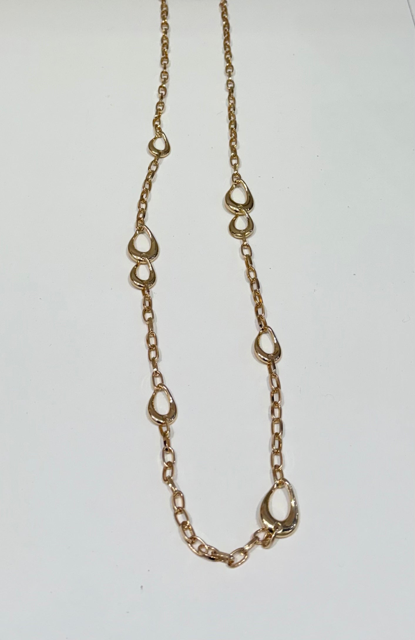 Long Chain Teardrop Necklace