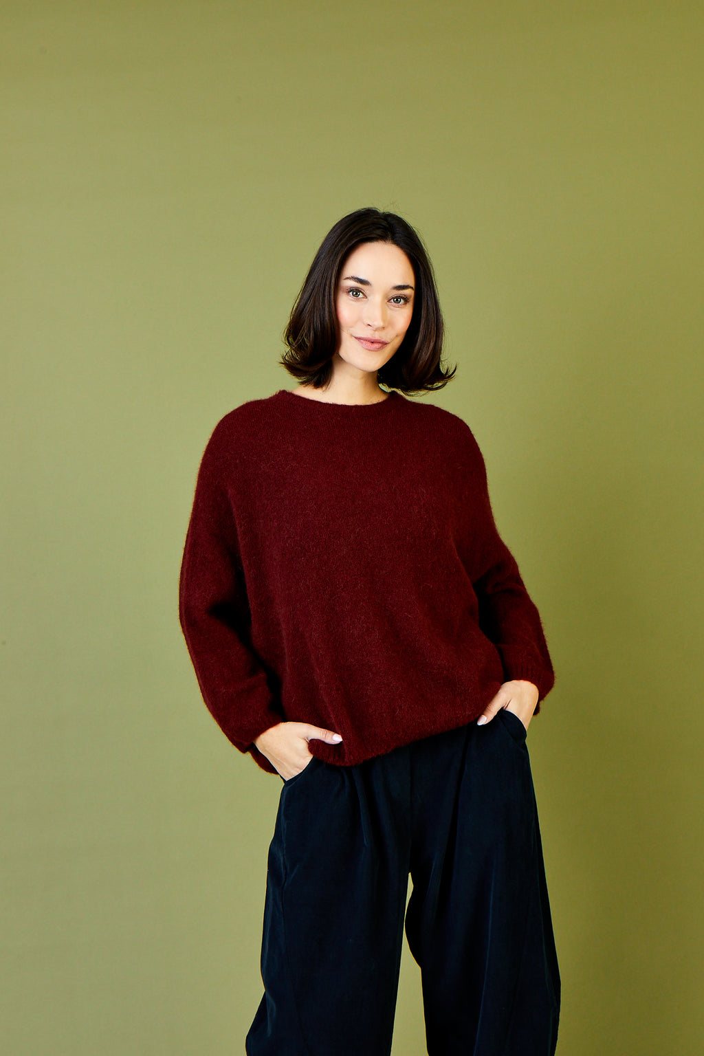 JENNY BABY ALPACA BOXY KNIT SWEATER