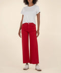 Meg High Rise Raw Hem Wide Leg