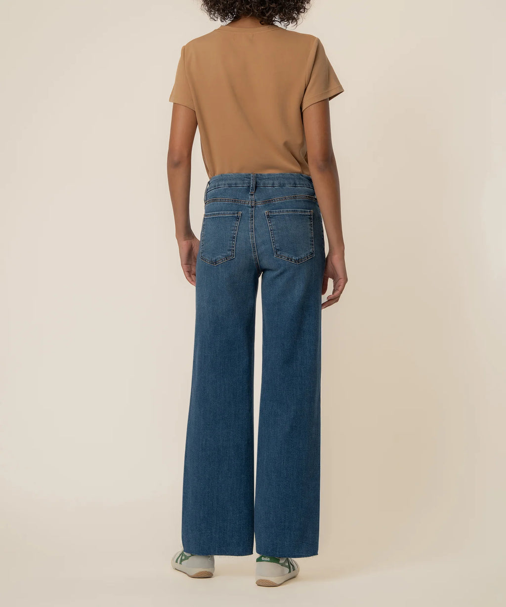 Meg High Rise Wide Leg Raw Hem