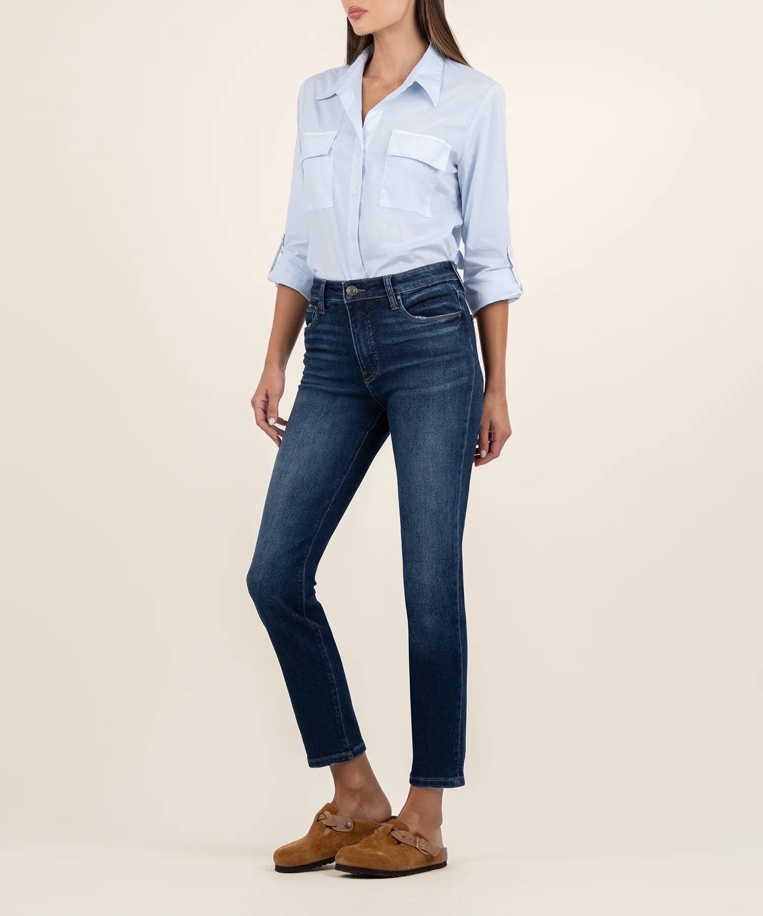 Reese High Rise Ankle Straight Leg, Long